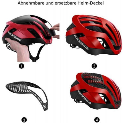 673 ROCKBROS Bicycle Helmet Black/Red