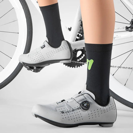 914 Calze da Sport Corsa Ciclismo Riflettenti Traspiranti - Nero