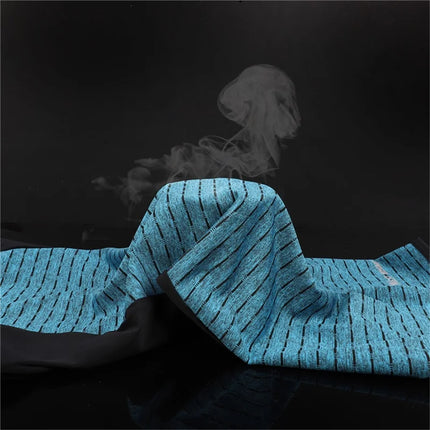 1373Cachecou Unisex in Seta Ghiacciata Protezione Solare Blu