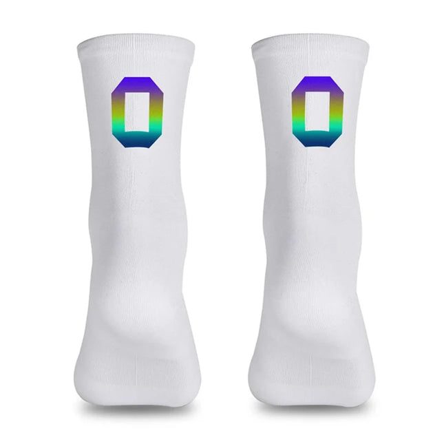 591 Calze da ciclismo riflettenti digitali taglia 39-46 - 0