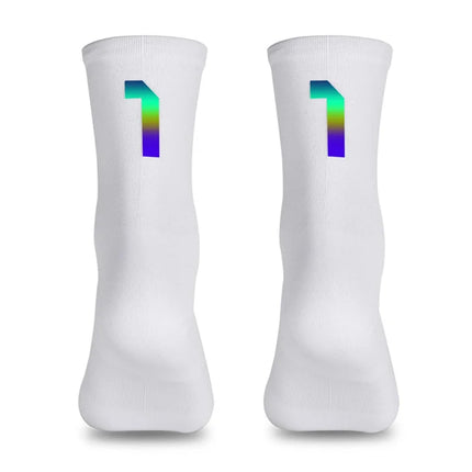 972 Calze da Ciclismo Riflettenti Digitali Taglia 39-46 - 1