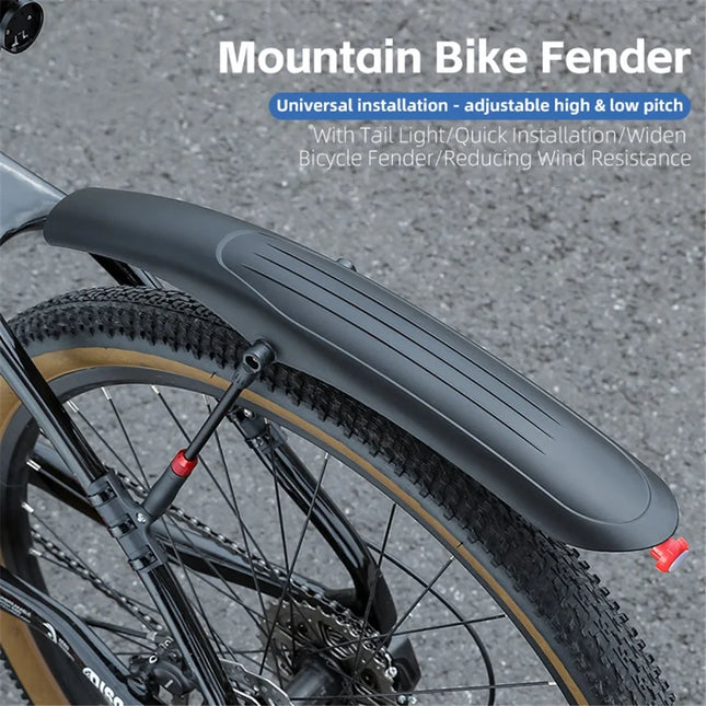 651 Parafango con Luce Posteriore per Bicicletta da Montagna da 26-29 Pollici