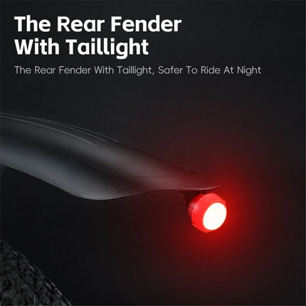 651 Parafango con Luce Posteriore per Bicicletta da Montagna da 26-29 Pollici