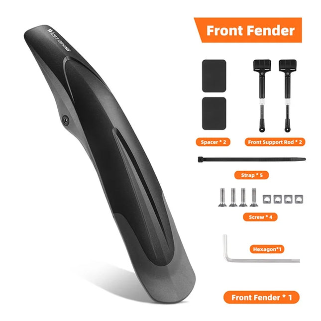 1319Garde-boue de vélo de montagne avec tiges de support réglables