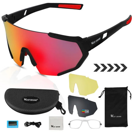 2439Lunettes de soleil de sport polarisées UV400 avec verres HD