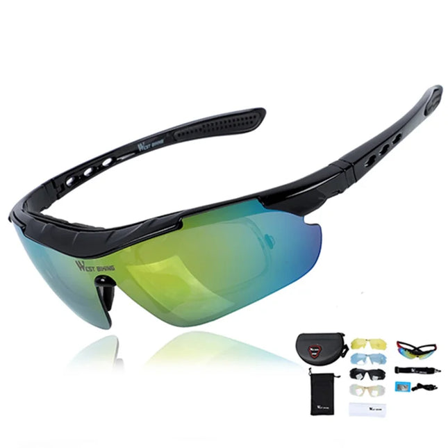 1553Gafas de ciclismo con lentes de espejo multicapa