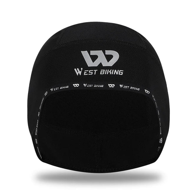 233Bonnet de cyclisme thermique coupe-vent trou pour écouteurs - Noir