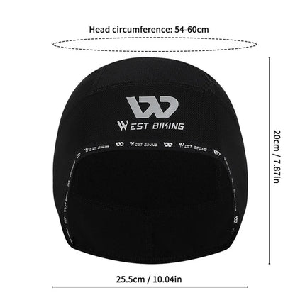 233Bonnet de cyclisme thermique coupe-vent trou pour écouteurs - Noir