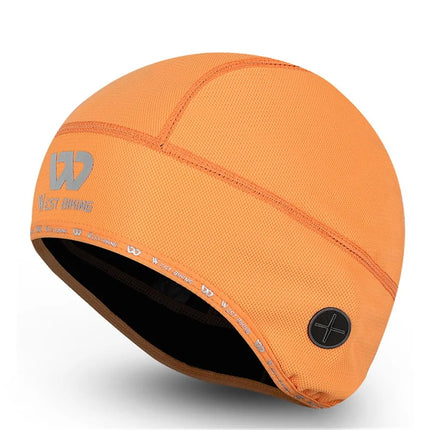 392 Berretto da ciclismo termico antivento con foro per cuffie - Arancione