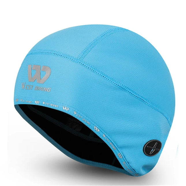 382 Thermal windproof cycling cap with hole for earphones - Baby blue