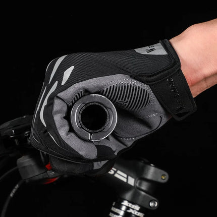 668 Touchscreen Reflective Shockproof Full Finger Cycling Gloves