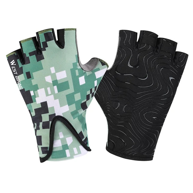 1718 Guantes de ciclismo de verano para niños de medio dedo, antideslizantes