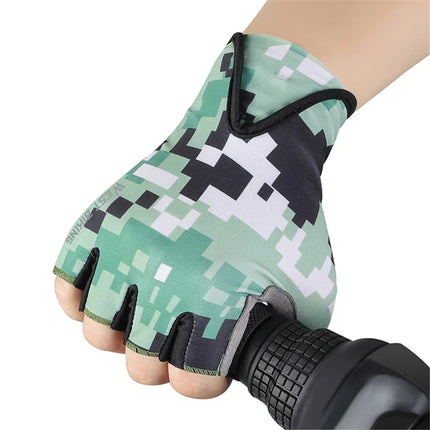 1718 Guantes de ciclismo de verano para niños de medio dedo, antideslizantes