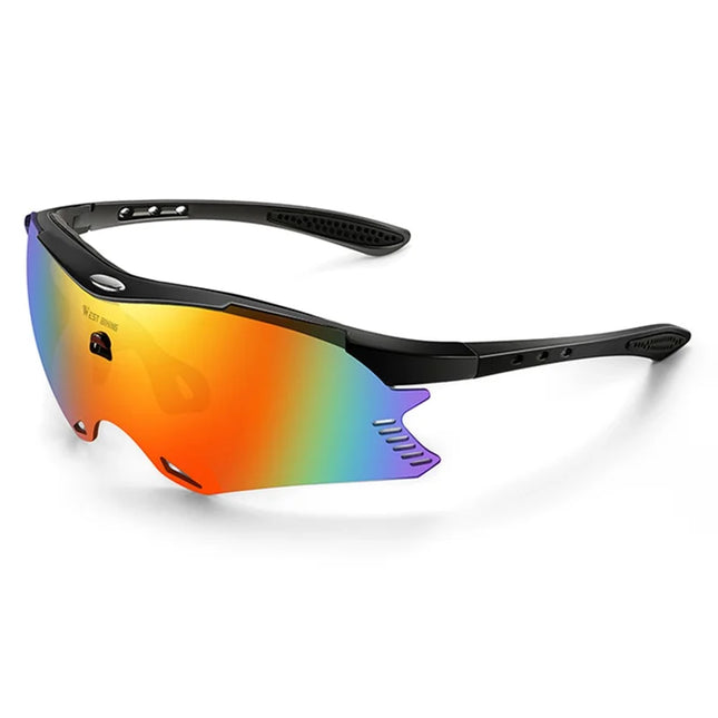 485 Occhiali da Sole UV400 AntiUV Antivento Neri / Lenti Colorate