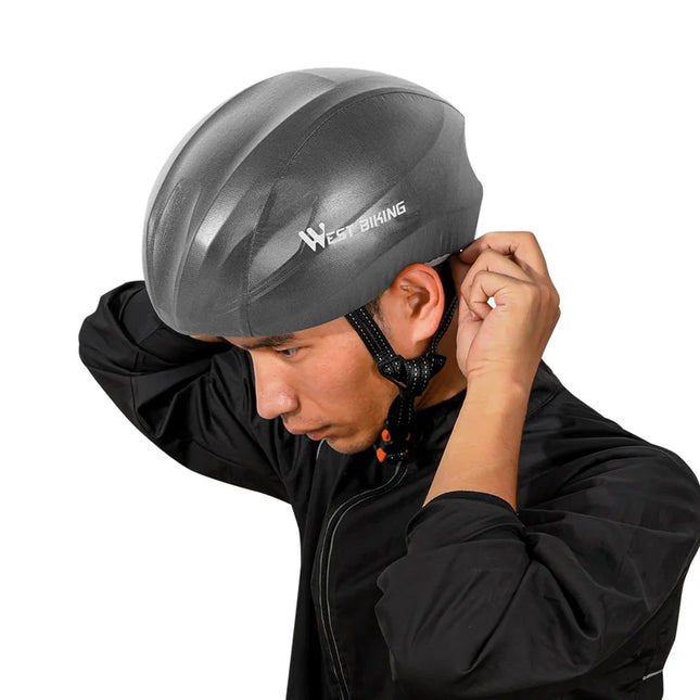 1081Housse de casque de vélo ultralégère réfléchissante Gris