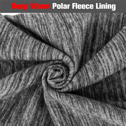 1295Cagoule Invernale Sciarpa Collo Polare Calda Elastico Nero/Grigio