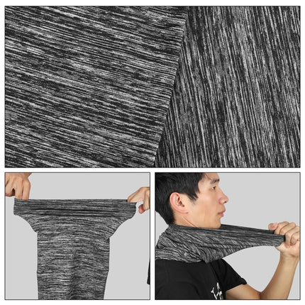 1295Cagoule Invernale Sciarpa Collo Polare Calda Elastico Nero/Grigio