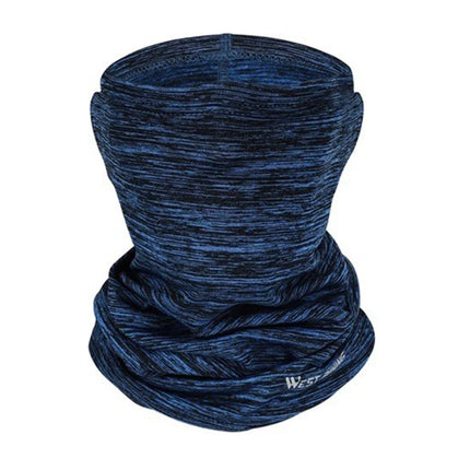 1236Cagoule Inverno Cachecol Gola Polar Quente Elástico Azul