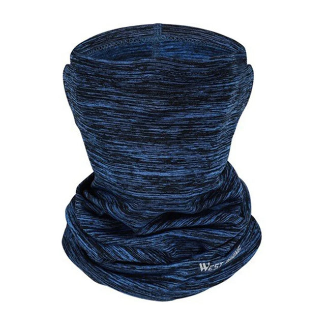 1236Cagoule Hiver Écharpe Cou Polaire Chaude Élastique Bleu