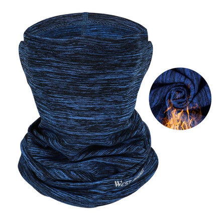 1236Cagoule Inverno Cachecol Gola Polar Quente Elástico Azul