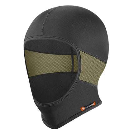 1362Bonnet d&#39;Été en Soie Glacée Anti UV Cagoule Noir/Vert