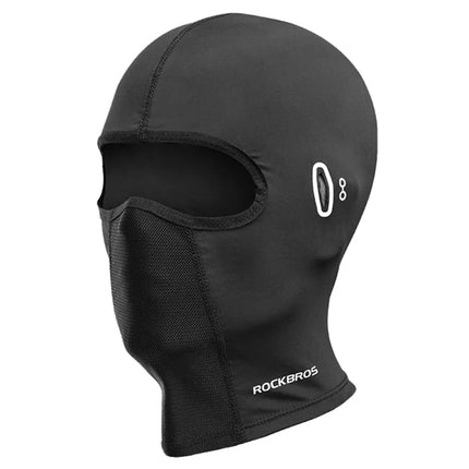 1554Cagoule balaclava da ciclismo nera con apertura per occhiali