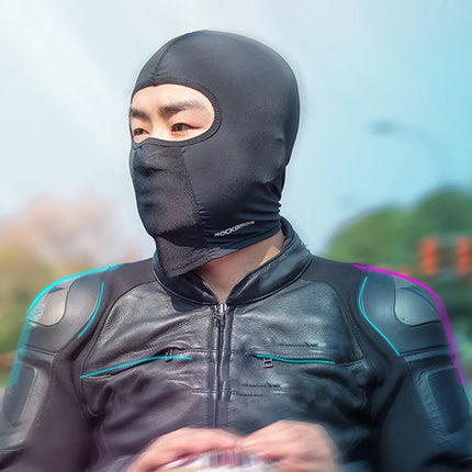 1712Cagoule Balaklava für Radfahren hellgrau ohne Öffnung für Brille