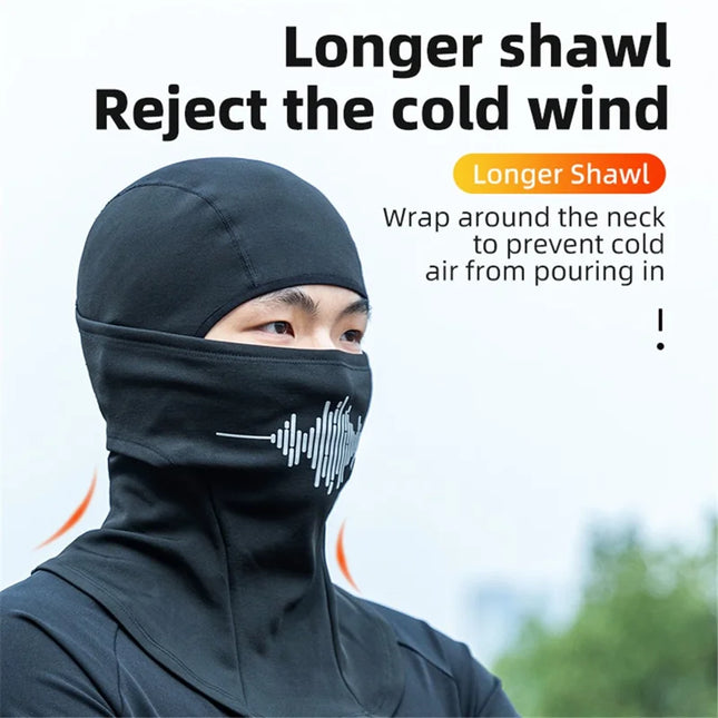 1765 Cache-cou motociclista en polar, capucha, máscara facial para el invierno