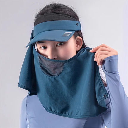 870 Summer open UV protection cycling cap with removable mask