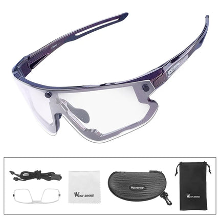 2466Lunettes de soleil de sport anti-UV avec verres photochromiques