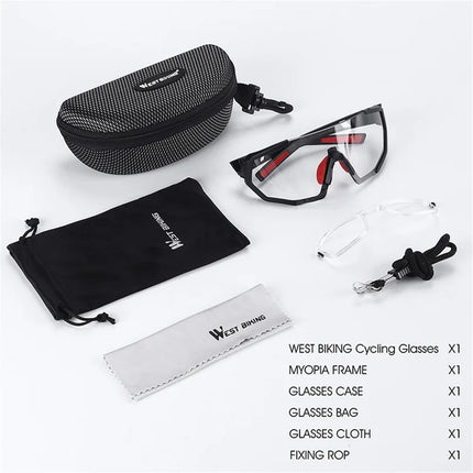 2411Lunettes de sport photochromiques anti-UV et coupe-vent