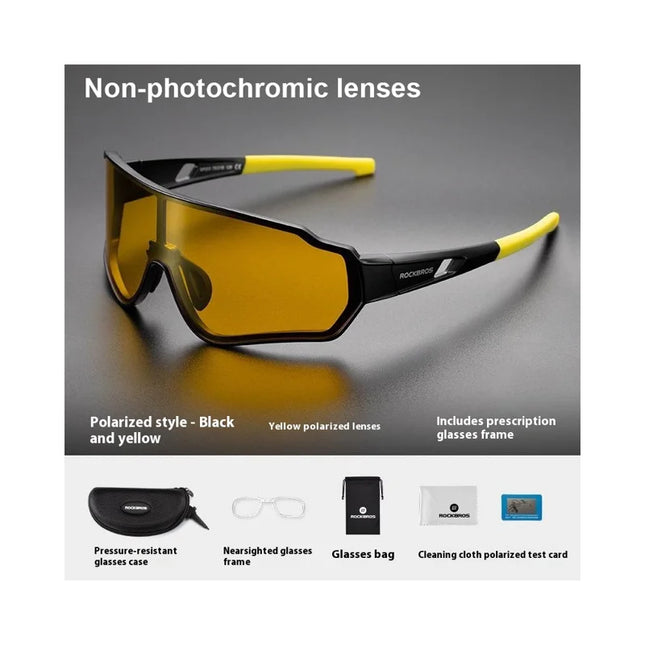 1039Lunettes de cyclisme photochromiques polarisées, anti-vent