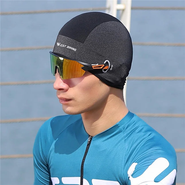 2238Gorro de Verano Refrescante en Seda Helada Negro/Gris