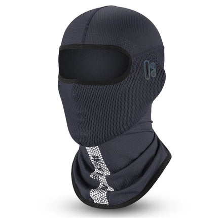 639Cache-visage anti-UV in seta glacé traspirante per ciclismo e pesca - Grigio