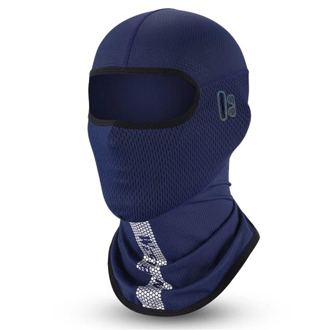 492Cache-visage anti-UV in seta glacée traspirante per ciclismo e pesca - Blu