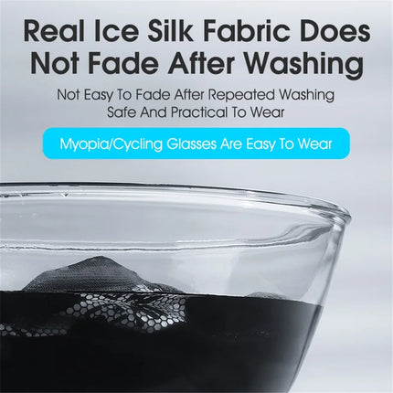 492Cache-visage anti-UV in seta glacée traspirante per ciclismo e pesca - Blu