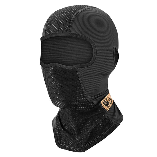 1490Cachecou Visage en Soie Glacée Anti UV  Noir