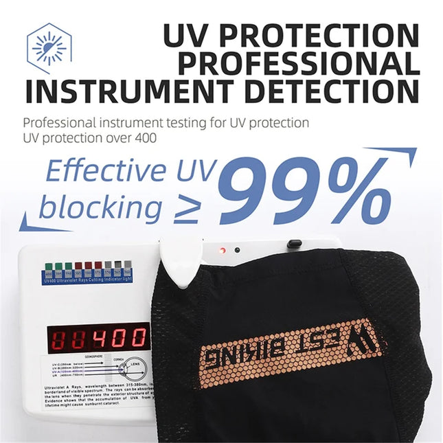 1490Cachecou Visage en Soie Glacée Anti UV  Noir