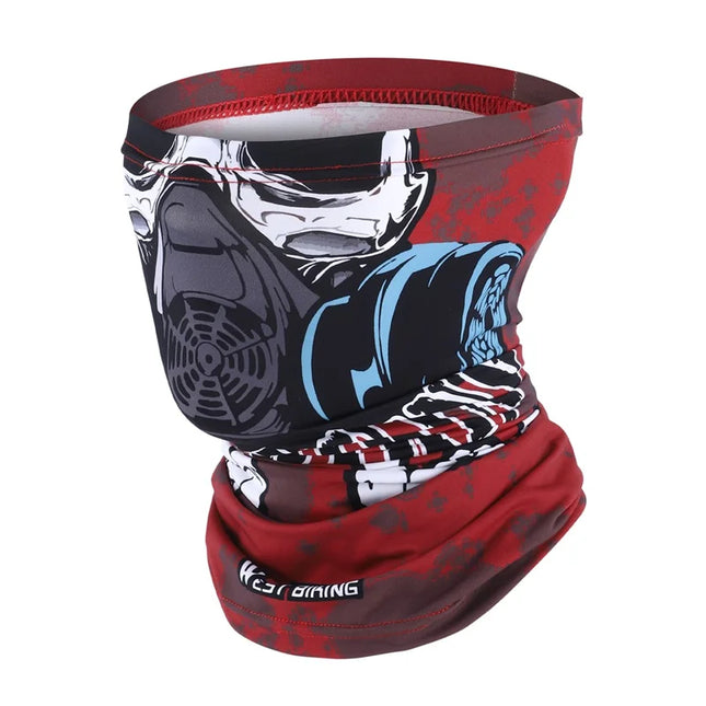 1510Echarpe Mágica de Verão Anti UV Cachecol Seda Gelada Demónio Vermelho