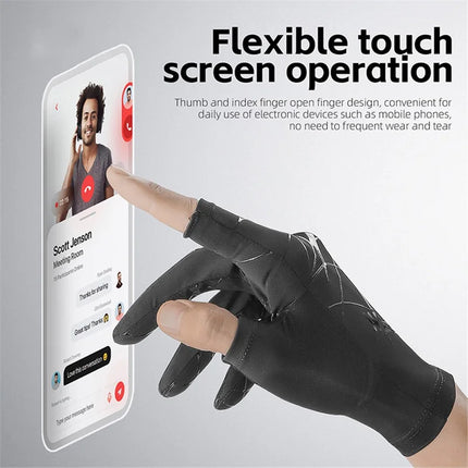 29 Ice silk gloves, breathable - Black