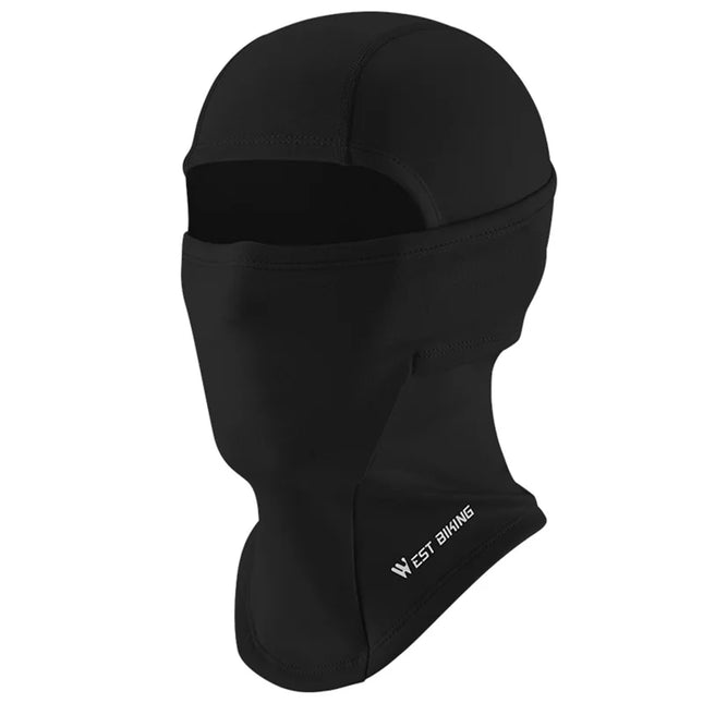 662Cagoule Hiver Chaude Enfant Coupe Vent Élastique Tête Visage Noir