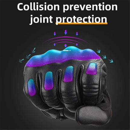 65 Full finger touchscreen gloves in goat leather