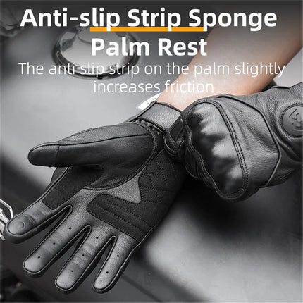 65 Full finger touchscreen gloves in goat leather