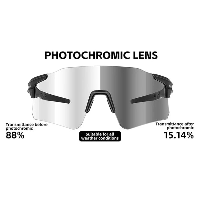 2215Lunettes de vélo photochromiques en polycarbonate léger