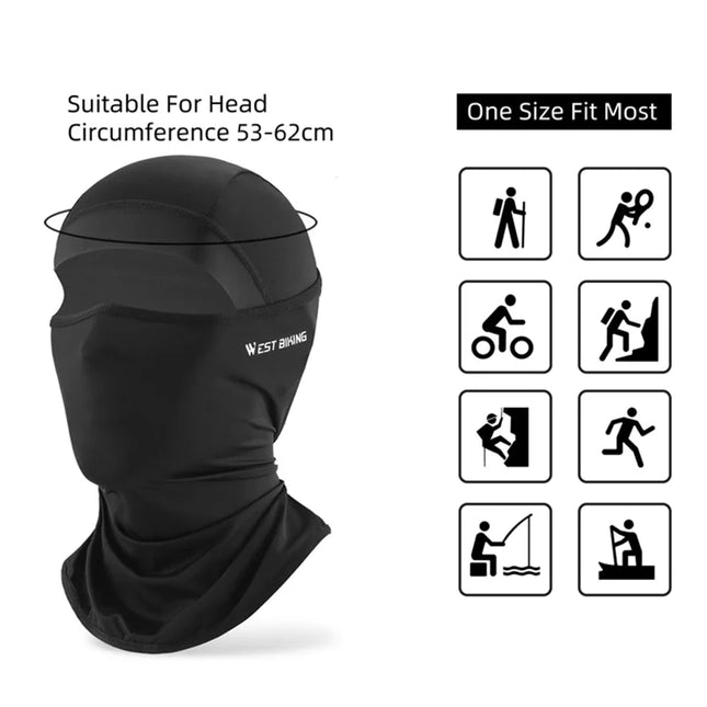 1444Cappuccio da ciclismo anti-UV confortevole in seta ghiacciata traspirante