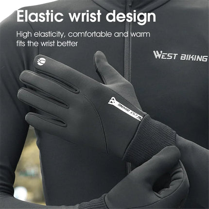 38 Thermal fleece winter sports cycling gloves with touch screen capability