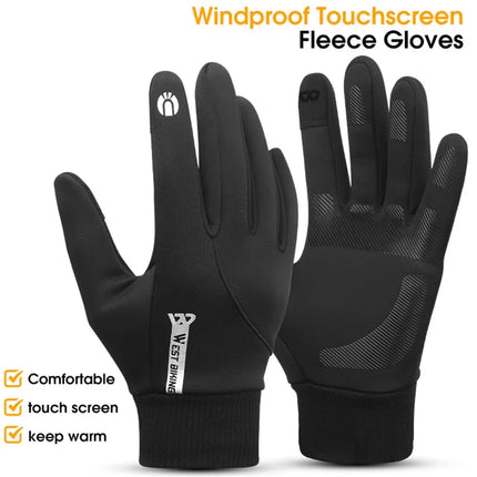 78 Thermal fleece winter sports cycling gloves with touchscreen