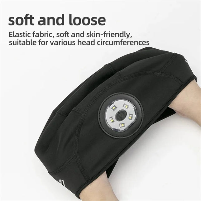 77Berretto in velluto invernale con luce a 3 modalità, berretto leggero e caldo