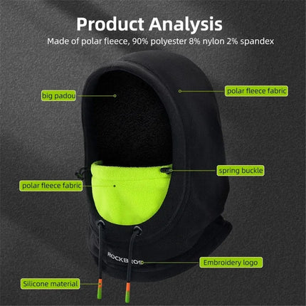 2487Cagoule de Ski et de Cyclisme d&amp;#39;Hiver Chaude en Polaire