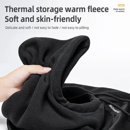 1331Cagoule cycliste double couche unisexe coupe-vent et chaude